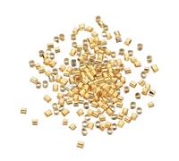 Lot de 900 perles à écraser plaquées or, environ 2 mm large, long, trou 1,5, 10 g