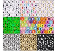 Lot de 900 perles chiffres 0-9, 9 couleurs, bijoux, bracelets, colliers, porte-clés, loisirs créatifs, 7x4 mm