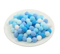 Lot de 900 pompons pour bricolage - Boules en feutre douces, en peluche moelleuse, mini pompons, ponpons et pompons pour le bricolage, la couture, les vêtements et la décoration (60_bleu mélangé, 15