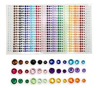 Lot de 900 strass autocollants colorés de 3 mm, 4 mm, 5 mm pour loisirs créatifs, décoration