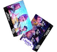 Lot de 92 pièces de Collection Anime Petite Carte, 60 Cartes + 32 Autocollants, Cadeau d'anniversaire pour Les Fans,Décoration Populaire(A)