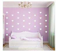 Lot de 96 autocollants muraux en forme de c ur de 5,1 cm, en vinyle amovible, pour chambre d'enfant, b b , gar on, fille, YYU-19 (blanc)