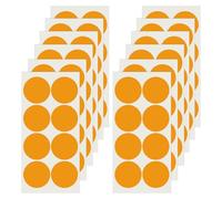 Lot de 96 autocollants ronds orange de 50 mm - Points de marquage autocollants étanches - Petites étiquettes de code couleur