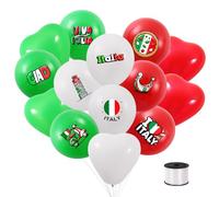 Lot de 96 ballons italiens, ballons Htabiol Italie, décorations de fête italiennes pour anniversaire sur le thème de la pizza, décorations de fête italiennes, décoration de fête italienne, décoration