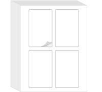 Lot de 96 étiquettes autocollantes vierges pour cartes d'index - Imprimez vos cartes mémoire - Papier autocollant pour imprimantes laser/jet d'encre (7,3 x 12,4 cm) - 24 feuilles pour cartes