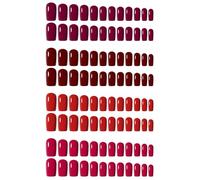 Lot de 96 faux ongles élégants mats à presser au milieu pour décoration d'ongles