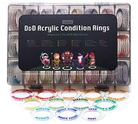 Lot de 96 marqueurs d'effets de statut | Figurines DND en acrylique 24 conditions | Accessoires DND pour RPG comme Donjons & Dragons 5e édition et Pathfinder Jetons parfaits pour les jeux de rôle DND