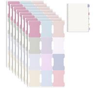 Lot de 96 onglets adhésifs pour notes autocollantes Pastel Intercalaires mensuels Autocollants colorés pour le marquage Multicolore
