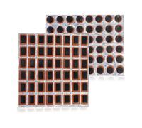 Lot de 96 rustines carrées et rondes pour pneus de vélo - 25 mm - Kit de réparation pour pneus de vélo - Kit de réparation pour pneus de vélo
