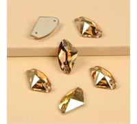 Lot de 96 strass galactiques à coudre à dos plat, 3256 pièces, pierres en verre pour travaux manuels, effet soleil métallique, 9 x 14 mm