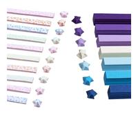 Lot de 960 bandes origami lumineuses, origami étoilé, origami, bandes de papier étoiles bleues et violettes avec dégradé de couleur, bandes de papier décoratives étoilées, travaux manuels