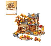 Lot de 962 mini blocs de construction pour maison d'automne - Thème Harvest - Micro architecture - Jouet alimentaire - Arbre de vie rurale - Kit de construction - Idées cadeaux pour enfants et adultes