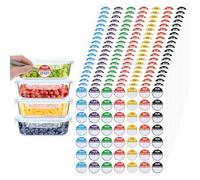 Lot de 980 autocollants pour jours de la semaine - Étiquettes alimentaires du lundi au dimanche - Autocollants amovibles pour la gestion des stocks - Pour restaurant, cuisine, distributeur de