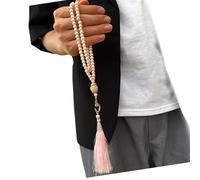 Lot de 99 perles dhikr musulmanes Tasbih avec pompons élégants - Excellent polissage pour les musulmans dévots et cérémonies rituelles de prière Tasbih