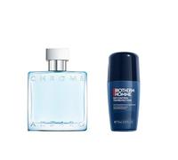 Lot de Azzaro Chrome Eau de Toilette en Spray Vaporisateur Homme 50 ml + Biotherm Day Control Déodorant Anti-Odeur, Efficacité 72H, Tous Types de Peau