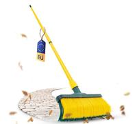 Lot de Balais à Griffes en Bois de 40 cm Avec Manche Télescopique à Poils Incurvés - Pour Jardin, Rue et Feuilles (1, Avec Manche)