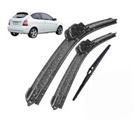 Lot de Balais d'essuie-Glace pour Hyundai Accent Verna MC 2005-2010 | Complet de 3 Avant et Arrière en Caoutchouc Balayage Silencieux Sans Traces et Résistant aux UV
