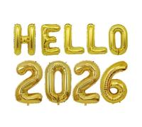 Lot de ballons décoratifs pour le Nouvel An 2026, Nouvel An Hello 2026, ballons joyeux au Nouvel An, ballons en aluminium, pour fête du Nouvel An, décoration de fête de nouvel an, décoration de fête