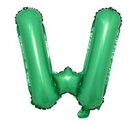 Lot de ballons en Mylar avec lettres de l'alphabet et chiffres verts de 40,6 cm, bannière en aluminium à suspendre pour décoration de fête d'anniversaire, mot personnalisé (A-Z, 0-9) (40,6 cm de large vert)