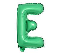 Lot de ballons en Mylar avec lettres de l'alphabet et chiffres verts de 40,6 cm, bannière en aluminium à suspendre pour décoration de fête d'anniversaire, mot personnalisé (A-Z, 0-9) (40,6 cm vert E)