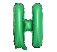Lot de ballons en Mylar avec lettres de l'alphabet et chiffres verts de 40,6 cm, bannière en aluminium à suspendre pour décoration de fête d'anniversaire, mot personnalisé (A-Z, 0-9) (40,6 cm de haut vert)