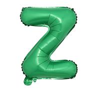 Lot de ballons en Mylar avec lettres de l'alphabet et chiffres verts de 40,6 cm, bannière en aluminium à suspendre pour décoration de fête d'anniversaire, mot personnalisé (A-Z, 0-9) (40,6 cm vert Z)