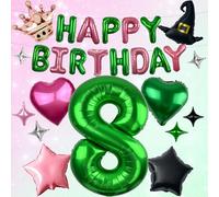 Lot de ballons Wicked pour décoration de fête de sorcière - Grand ballon émeraude de 101,6 cm pour décoration de fête d'anniversaire sur le thème de la sorcière magique (8ème)