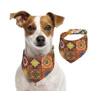 Lot de bandanas marocains géométriques pour chiens, bandanas d'été pour chiens, lavables, réglables, triangulaires, bavoirs mignons pour animaux de compagnie pour chiens de taille moyenne et grande