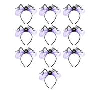 Lot de bandeaux à cheveux avec nœud papillon et tête de mort - Pour Halloween - Pour fête costumée, fête costumée