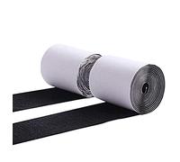 Lot de bandes auto-agrippantes à scratch de 10 cm de large (environ 4") avec colle super adhésive, fermeture en tissu nylon, noir, 10 m de long