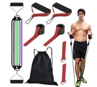 Lot de bandes de résistance pour exercice et entraînement fitness - Accessoires confortables en latex naturel pour gymnastique, maison, extérieur, yoga, fitness, pilates