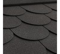 Lot de bardeaux bitumineux Timbela Beaver B369BLACK - Couleur Noir, revêtement de toiture en Bitume pour abri de Jardin modèle M369