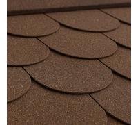 Lot de bardeaux bitumineux Timbela Beaver B369BROWN - Couleur Marron, revêtement de toiture en Bitume pour abri de Jardin modèle M369