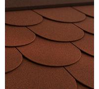 Lot de bardeaux bitumineux Timbela Beaver B369RED - Couleur Vert, revêtement de toiture en Bitume pour abri de Jardin modèle M369