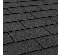 Lot de bardeaux bitumineux Trio T369BLACK, Couleur Noir - Bitume toiture Timbela M369 pour Chalet de Jardin