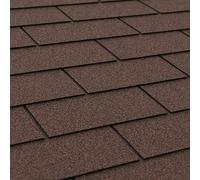 Lot de bardeaux bitumineux Trio T369BROWN, Couleur Marron - Bitume toiture Timbela M369 pour Chalet de Jardin