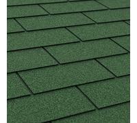 Lot de bardeaux bitumineux Trio T369GREEN, Couleur Vert - Bitume toiture Timbela M369 pour Chalet de Jardin