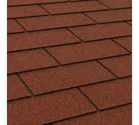 Lot de bardeaux bitumineux Trio T369RED, Couleur Rouge - Bitume toiture Timbela M369 pour Chalet de Jardin