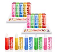 Lot de Baumes à Lèvres Transparents Sweet Lips par Beauty4Britain, 5 Saveurs Fruitées, Soin Longue Durée des Lèvres, Vente en Gros (2 boîtes (50 baumes))
