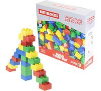 Lot De Big Blocks - Grosses Briques De Construction - Compatible Avec Toutes Les Grandes Marques - À Partir De 3 Ans - Couleurs Classiques - 108 Pièces