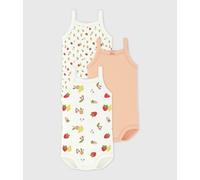 Lot de bodies bretelles en coton bébé Petit Bateau - multicouleur - Taille 3 mois 3M multicouleur