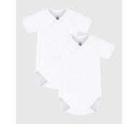 Lot de bodies croisés manches courtes bébé en coton uni Petit Bateau - multicouleur - Taille naissance NAI multicouleur