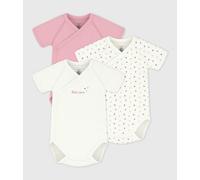 Lot de bodies croisés manches courtes en coton imprimé bébé Petit Bateau - multicouleur - Taille 1 mois 1M multicouleur