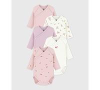 Lot de bodies croisés manches longues en coton imprimé bébé Petit Bateau - multicouleur - Taille 12 mois 12M multicouleur