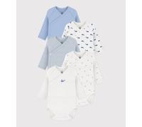Lot de bodies croisés manches longues en coton imprimé bébé Petit Bateau - multicouleur - Taille 3 mois 3M multicouleur