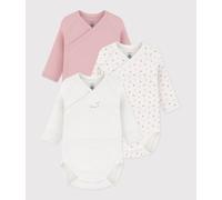 Lot de bodies croisés manches longues en coton imprimé bébé Petit Bateau - multicouleur - Taille préma (46cm) PRÉMA multicouleur