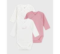 Lot de bodies croisés manches longues en coton imprimé bébé Petit Bateau - multicouleur - Taille préma (46cm) PRÉMA multicouleur