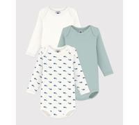 Lot de bodies manches longues en coton imprimé baleine bébé Petit Bateau - multicouleur - Taille 6 mois 6M multicouleur