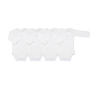 Trois Kilos Sept -Body Bébé - Lot de 4 Bodies Coloris Blanc/Ivoire 6M - Emmanchure Américaine - 100% Coton (200gr)
