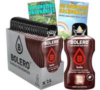 Lot de boissons Bolero (24 sachets de 9 g) Saveur COLA Hydratant à la vitamine C, sans sucre + Carte de 100 conseils santé et mode de vie sain x WikiMark (24 sachets + Carte de 100 conseils, COLA
